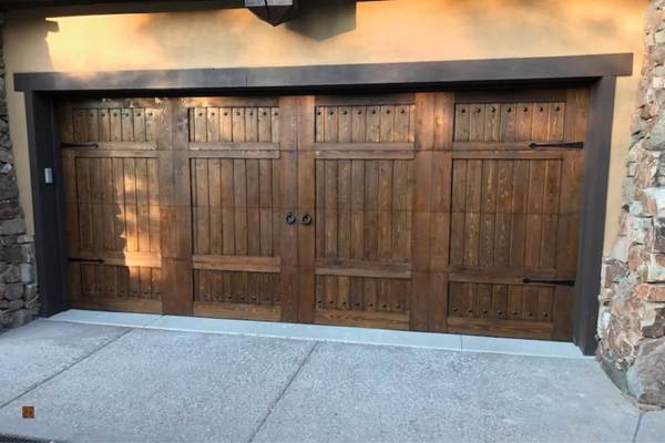 install wood panels on garage doors